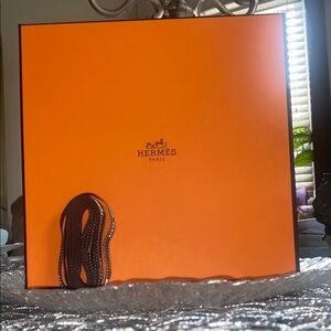 HERMES Orange Box with 8 feet of Ribbon!